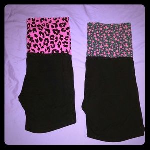 x2 PINK Yoga shorts